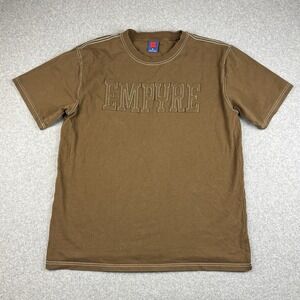 Empyre T Shirt Mens Large Brown Wash Cowboy Knit Logo Skaterboarding‎ Zumiez